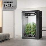 2x2 Grow Tent, 24"x24"x36 Reflective Mylar Small Grow Tents with Removable Floor Tray for Indoor Plant Growing