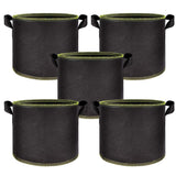 GRONET 11 Gallon Fabric Grow Pot Plant Container(3Packs)